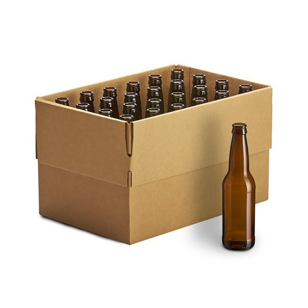 Home Brew Ohio 12oz Crown Cap Amber Longneck Bottles, case