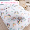 BESTDESIL Kids Duvet Cover Set Twin Size, 3 Piece Rainbow