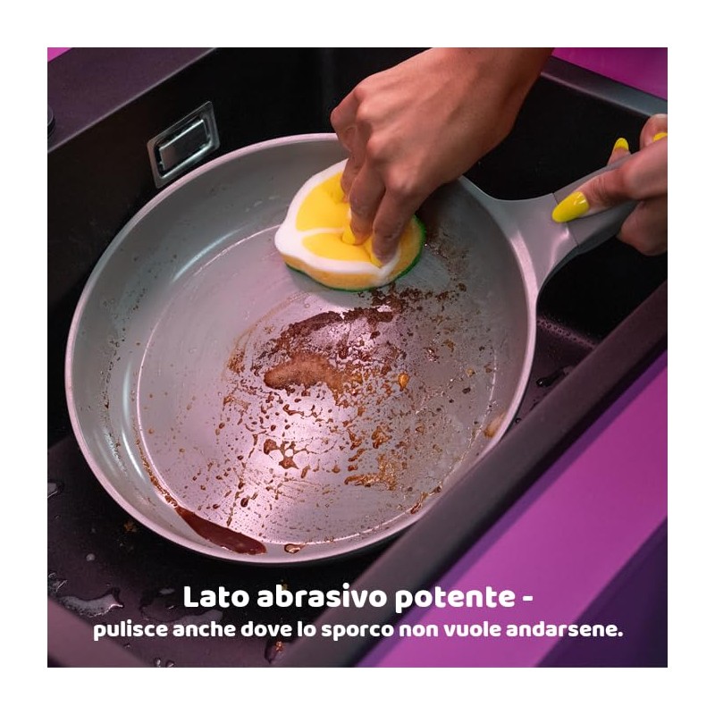 Vileda, PUNCH Spugna Piatti, 4 Pezzi – Spugne da Cucina