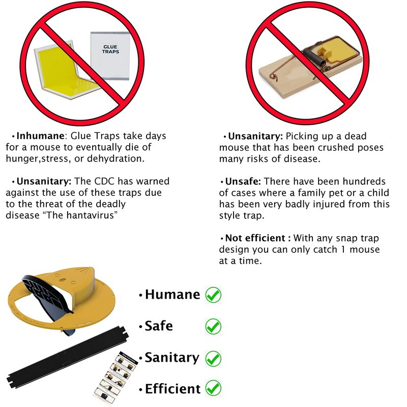 RinneTraps - Flip N Slide Bucket Lid Mouse Trap |