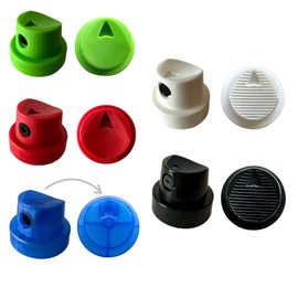 6pc (1 pk) Replacement Female Spray Paint Caps Variety Pack Aerosol Spray Can Cap Tips Nozzles DIY Home Improvement Projects Pro Tagger Artists Art Street Art Tips - Made in USA