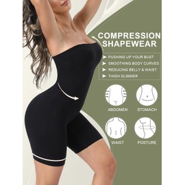 Ellareese Body Shaper For Women Strapless Invisible Bodysuit Post Surgery Compression Garments Tummy Control Shapewear