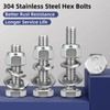 BNUOK (4 Sets) 3/8-16 x 3 Hex Head Screw Bolt,Lock
