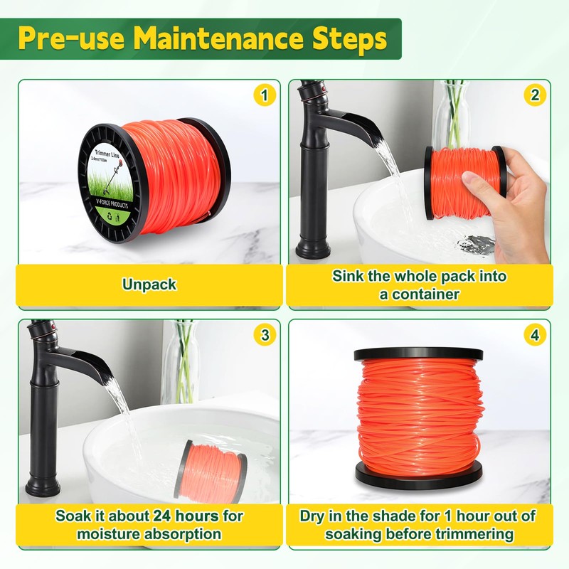 UCINNOVATE String Trimmer Line, 1 Spool Round Weed Eater String