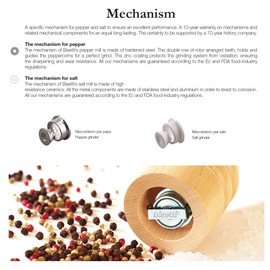 Bisetti Mini Orta Adjustable Salt Mill Grinder, 2.5 Inch, Brown