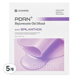 Leaders PDRN+ Pore Elasticity Rejuvenate Highly Concentrated Gel Mask, 5 Pieces, 5 Pieces / 리더스 PDRN+ 모공 탄력 리쥬브네이트 고농축 겔 마스크, 5개입, 5개