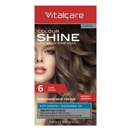 Vitalcare Colour Shine is the colour without ammonia, enriched with keratin colour 6 dark blonde
