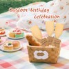 LECEHIVO 60 Sets Bamboo Spatula with Thank You Cards and