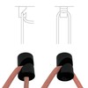 HALOTEC Set of 2 black decentralised brackets, wall or ceiling