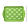 Oggi Rectangle Non Skid Rubber Grip Serving Tray, Green
