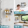 TAILI Bathroom Shelf Suction Shower Caddy Shower Storage No Drilling