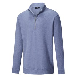 TRUSMOL Quarter Zip Pullover Men Performance Moisture Wicking Golf Pullover Sports 1/4 Zip Pullover Mens Sweatshirt