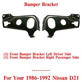 US AUTO PARTS PLUS New Front Bumper Mounting Brackets Right Passenger & Left Driver Side Direct Replacement For Nissan D21 1986-1992 6221231G00 6221331G00 NI1067103 NI1066103
