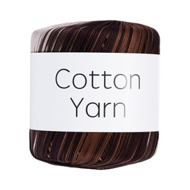 Rebower Cotton Yarn,100% Cotton Soft Knitting Yarn [for Hand DIY Bag Cushion Crocheting Knitting Project Home Decor] -1 Packages of 40g/1.41oz(Per Skein 40g/137yards)/Brown Shades