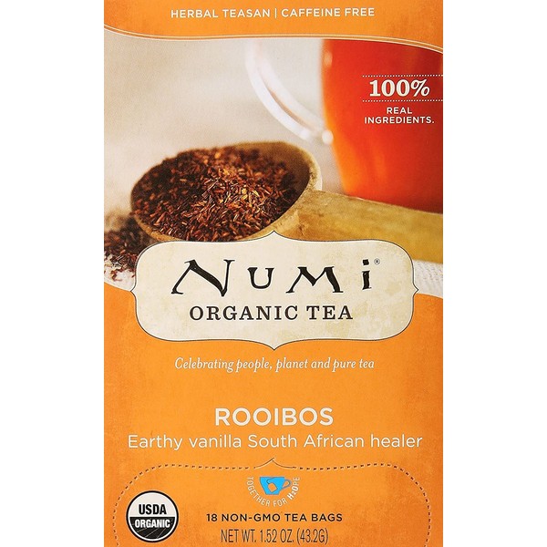 Numi Organic Tea Herb Red Mellow Bsh Rooibos, 18 ct