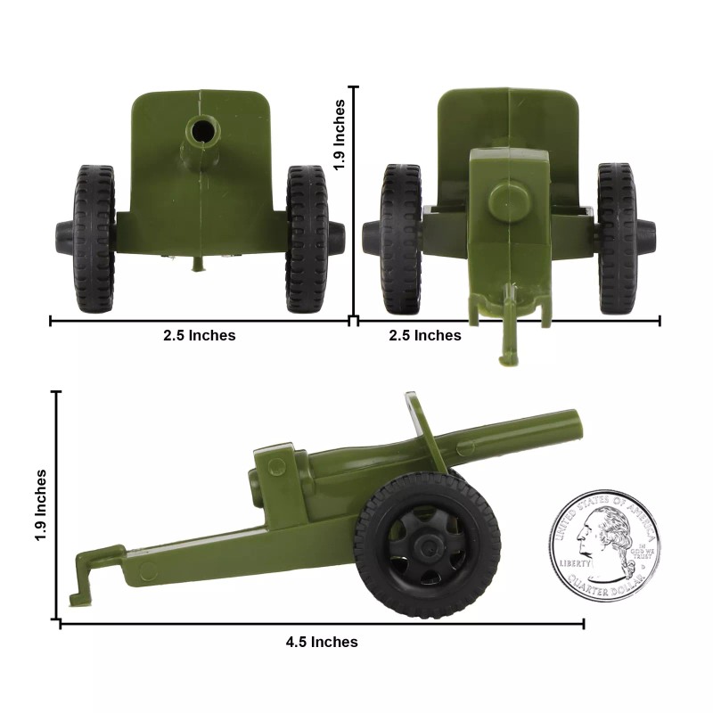 BMC Toys TimMee Processed Plastic M3 ARTILLERY OD GREEN Plastic