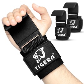 TIGERA Lifting Straps Strength Training (Pair),Lifting Aid Hook with Fitness Lifting Aids for Men and Women,8 mm Thick Neoprene,Deadlifts Powerlifting Power Lifting Pull-Up Bar Liftups Shoulder Lifts