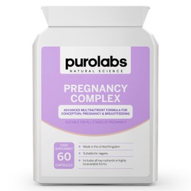 Pregnancy Complex by Purolabs | Pregnancy Vitamins for Women with Folic Acid & Vitamin D | Prenatal Multivitamin for Pregnancy, Conception and Breastfeeding | 60 Vegan Capsules | Made in The UK