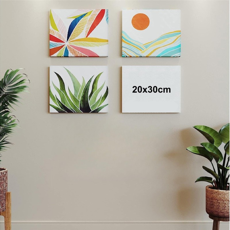 Voyzdx Bastidor De Algodón Para Pintura Al Oleo,Set de 4