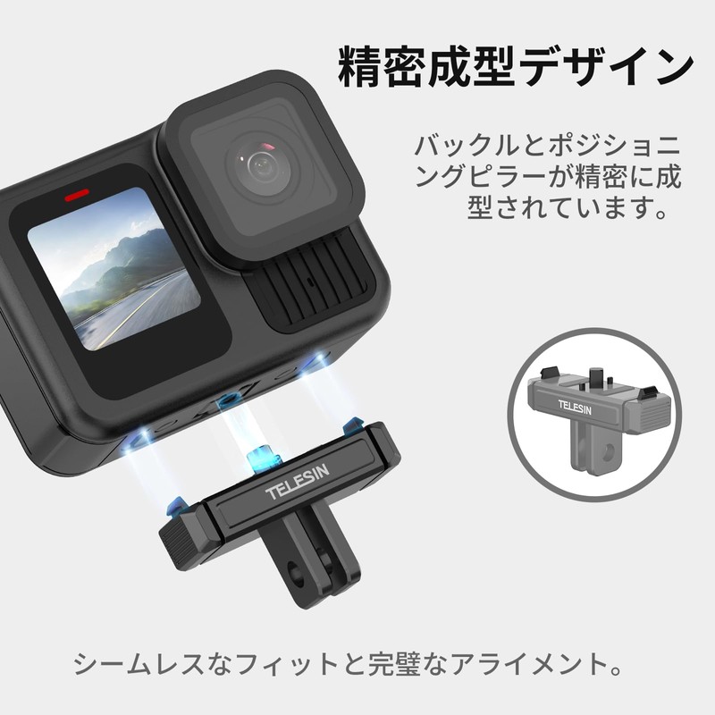 TELESIN Gopro 13 Quick Release Mount, Magnetic Mount, Compatible with