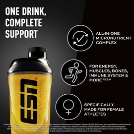 ESN Athlete Stack Women Powder, 390 g Powder, Peach