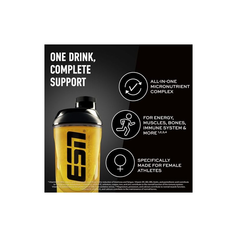 ESN Athlete Stack Women Powder, 390 g Powder, Peach