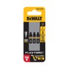 DEWALT FLEXTORQ Square #2 Bits 3Pk, Robertson 1/4 x 1in