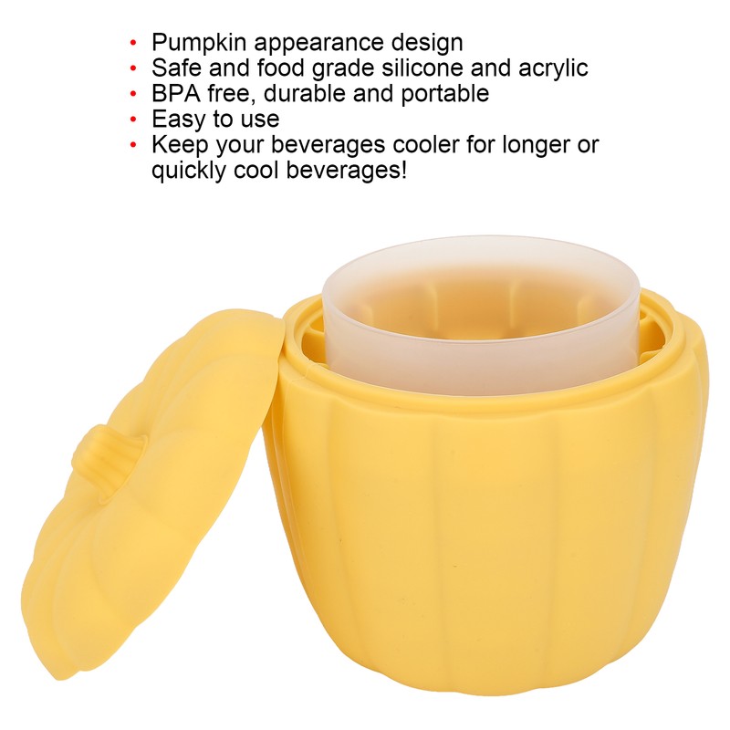 Ice Cube Maker Pumpkin Appearance Easy Operation Space Saving BPA