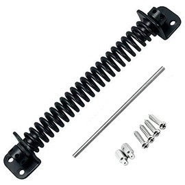 Securit Black Adjustable Spring Gate and Door Closer 250mm (10") - Black