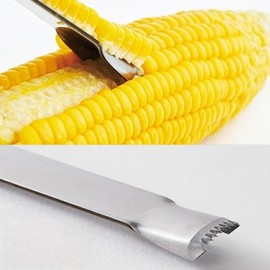 2 Pack Stainless Steel Corn Kernel Remover | Effortless Cob Stripper for Home & Outdoor Dining | Durable Manual Kitchen Tool for Fresh/Cooked Corn