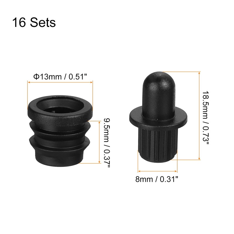 MECCANIXITY Speaker Grill Guides Plastic Ball and Socket Type 8mm