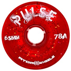 ATOM SKATES Outdoor Quad Roller Wheels 78A ATOM PULSE 65x37 Glitter Red / 1 Pack - 4 Wheels