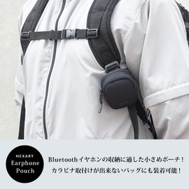 NEXARY Earphone Pouch Earphone Case Bluetooth Wireless Earphone Pouch Inner Pocket (Black)