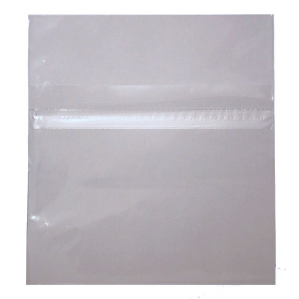 Thin Clear Plastic CD/DVD Sleeve with Flap and Adhesive Seal