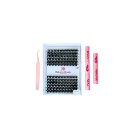 High Cay Beauty DIY Cluster Lash Kit - Reusable Individual Lash Clusters with Bond, Seal & Remover | Lightweight, Long-Lasting, Easy At-Home Application for Salon-Quality Lashes