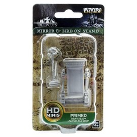 WizKids Deep Cuts Unpainted Miniatures Terrain: Wave 5: Mirror & Bird on Stand