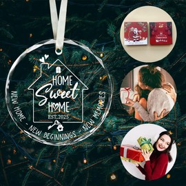 Housewarming Gifts New Home Ornament 2025 for Couples Women, House Warming Gifts for New Home Decor New Home Gift Ideas Christmas Decorations