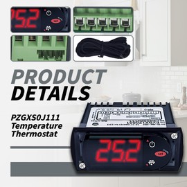 PZGXS0J111 Temperature Thermostat with Temperature Sensor Probes 115V,New Temperature Controller Fit for Care-l and All Refrigerator Types