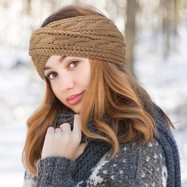 DRESHOW Diadema Mujer Invierno Diadema Cabeza Anchas Cabello Turbante Banda Accesorio Pelo para Mujer Niñas