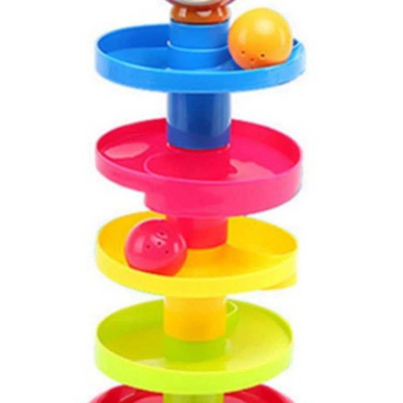5 Layer Ball Drop Toy Ball Swirling Tower Toddler Stacked