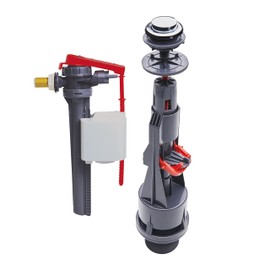 Wirquin 10723887 Complete Toilet Cistern Mechanism Double Flush Aquacontrol & Side Supply Jollyfill Grey