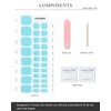 AutyaMee Semi Cured Gel Toenail Strips (Baby Blue T08), 32