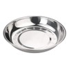 Callyne Set of 4 Stainless Steel Round Dinner Plate, Metal