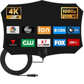 2025 Upgraded TV Antenna Indoor, Antenna for Smart TV for Long Range Reception and All Smart/Old TVs, HD Digital Antenna for Local Channels,Supports 4K 1080p