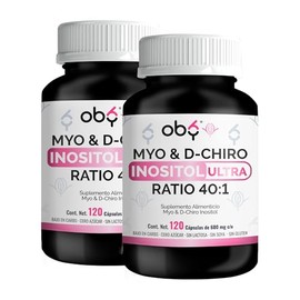 Oby Myo Inositol Chiro Ratio 240 Capsulas 050 Porcion Ingredientes Naturales Ultra 2pack