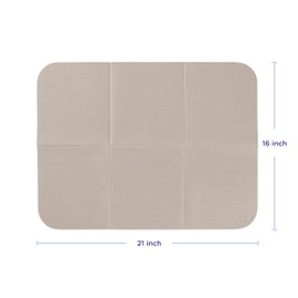 Ubbi On-The-Go Diaper Changing Baby Mat, Soft and Comfortable Diaper Bag Accessory Must Have for Newborns, Easy to Clean, Portable Folding Pad, Baby Traveling Accessories, Taupe