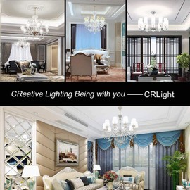 CRLight 2W 4000K LED Candelabra Bulb Daylight White Glow 10 Pack, 25W Equivalent 250LM, E12 Chandelier Dimmable LED Light Bulbs, Antique Edison C35 Frosted Glass Candle Flame Tip