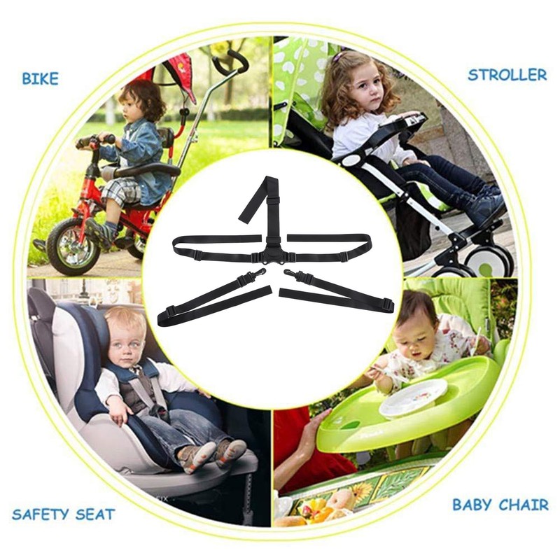 5 Point Child Seat Belt Ellipse Adjustable High Chair Strap