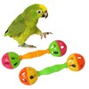 Buwei 2 Pcs Bird Parrot Toy Rattle Birds Fun Exercise