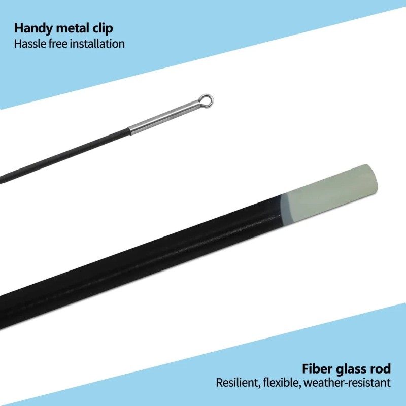 Anley 10Ft Telescopic Flagpole - Retractable Fiberglass Telescoping flag pole
